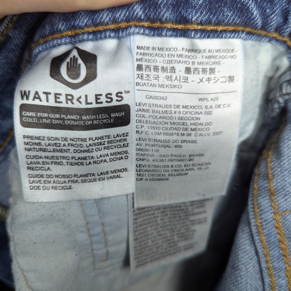 Levi’s 514 Straight Fit Jeans Mens 36x32 Blue Medium Wash Distressed Denim - Picture 15 of 16
